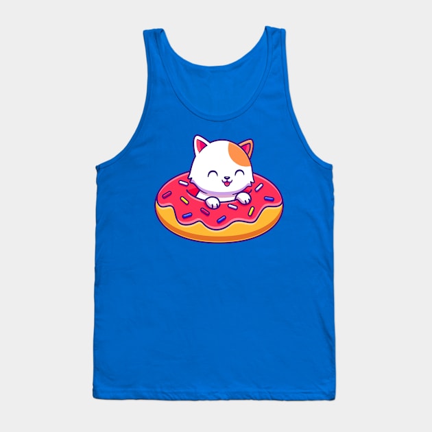 Donut Kitty Tank Top by machmigo